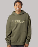 GREATNESS WITHIN-CLASSIC BRAND LOGO-(Pigment-Dyed)-HOODIE-OLIVE