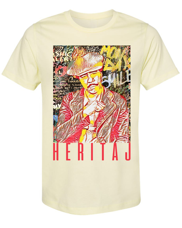 RICHARD PRYOR-RED ABSTRACT ART MURAL TEE