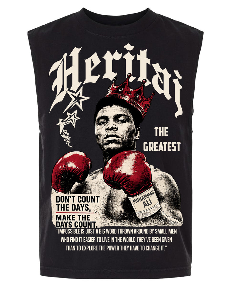ALI "THE GREATEST"-HEAVYWEIGHT SLEEVELESS T-SHIRT