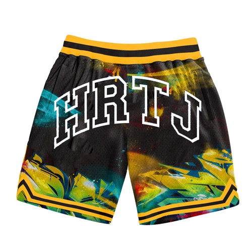 GRAFFITI PAINT SPLATTER-BASKETBALL SHORTS