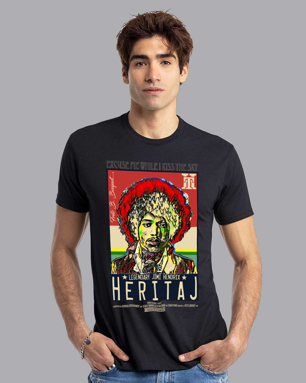 JIMI HENDRIX-ARTISTIC ABSTRACT TEE