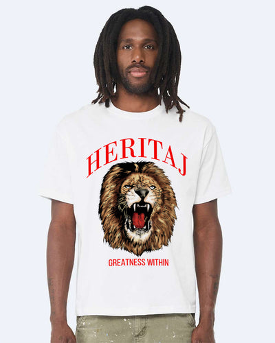 GREATNESS WITHIN ROAR-HEAVYWEIGHT T-SHIRT
