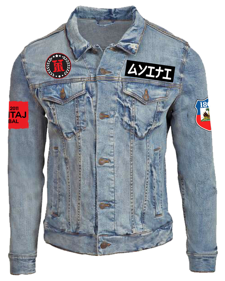 L'UNION FAIT LA FORCE-1804 (NM) STATUE-DENIM JACKET (UNISEX)