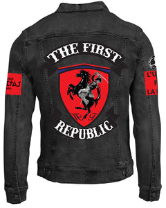 FIRST REPUBLIC SHIELD-DENIM JACKET (UNISEX)-NOIR