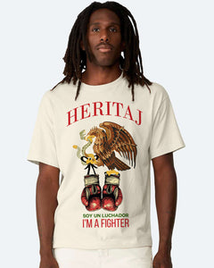 I'M A FIGHTER-HEAVYWEIGHT T-SHIRT-NATURAL