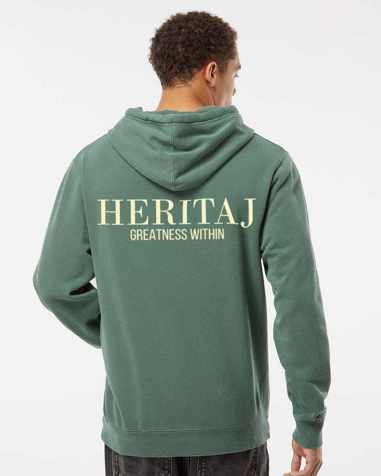 GREATNESS WITHIN-CLASSIC BRAND LOGO-(Pigment-Dyed)-HOODIE