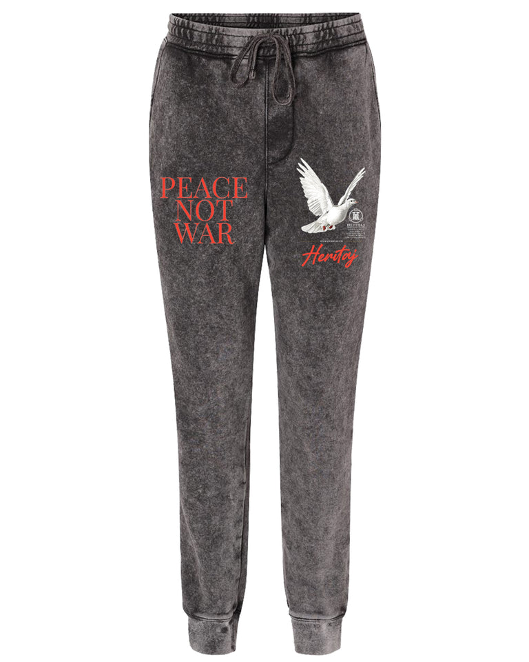 PEACE NOT WAR-MINERAL WASH-JOGGERS