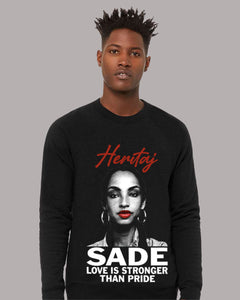 SADE-LOVE IS-(Unisex-Premium Crewneck Sweatshirt)