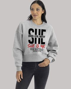 SHE IS ME-(Heavyweight Crewneck Sweatshirt)