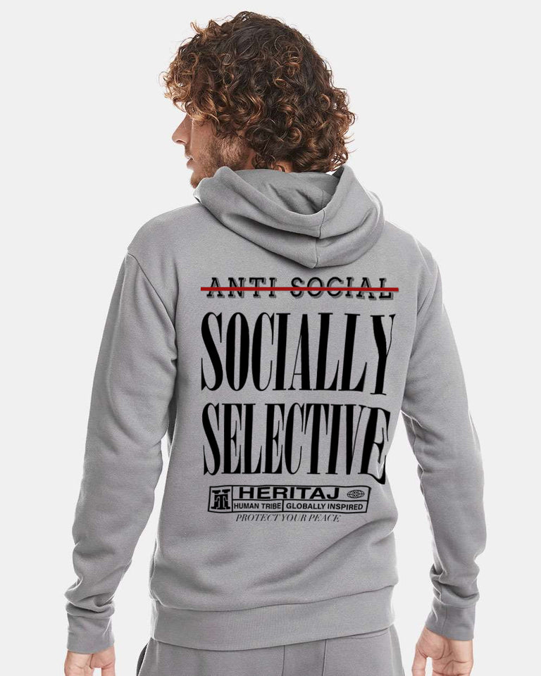 SOCIALLY SELECTIVE-(Unisex Heavyweight Hoodie)