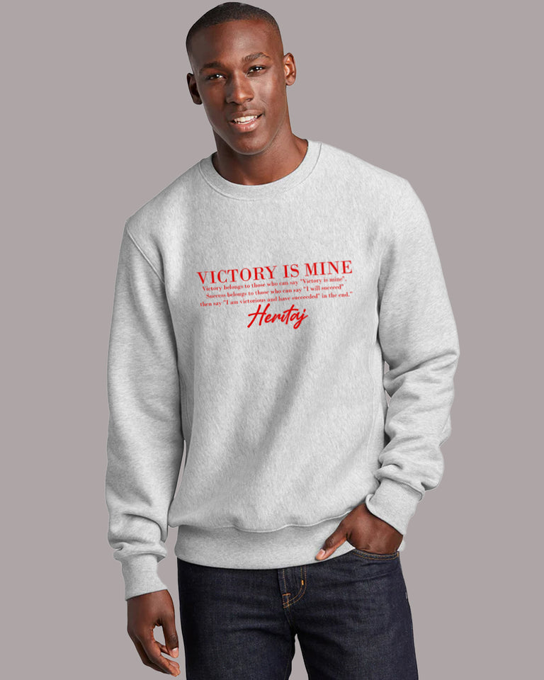 VICTORY IS MINE-(Unisex-Premium Heavyweight Cross-Grain Crewneck Sweatshirt)