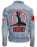 L'UNION FAIT LA FORCE-1804 (NM) STATUE-DENIM JACKET (UNISEX)
