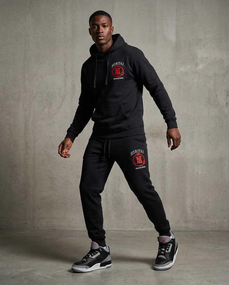 CLASSIC HERITAJ SWEATSUIT-NOIR
