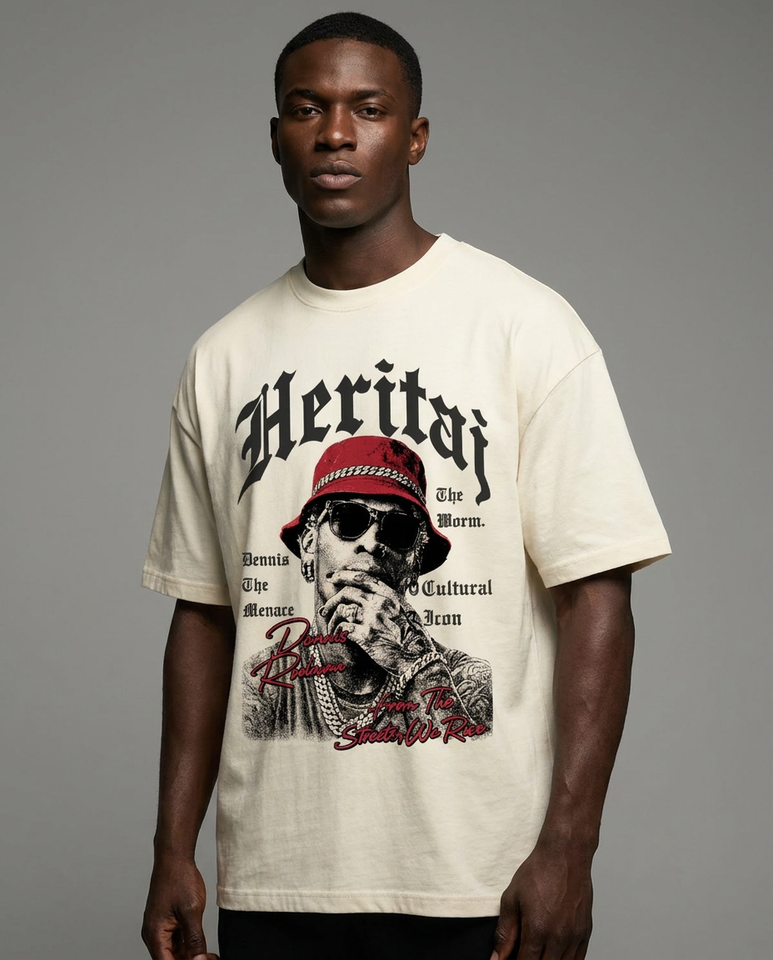 DENNIS RODMAN-HEAVYWEIGHT T-SHIRT-(UNISEX)