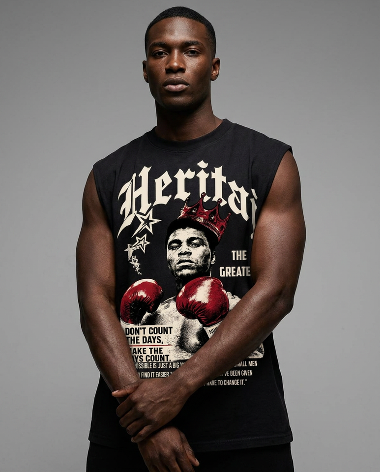 ALI "THE GREATEST"-HEAVYWEIGHT SLEEVELESS T-SHIRT