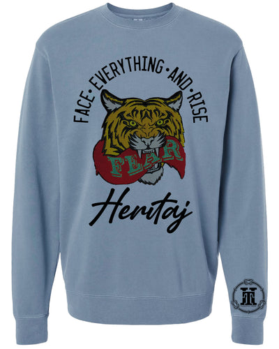 F.E.A.R-FACE EVERYTHING AND RISE-(Unisex Pigment-Dyed Crewneck Sweatshirt)