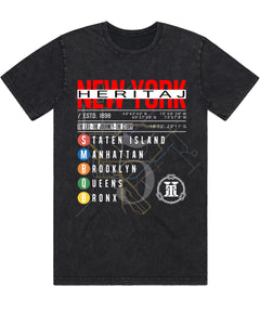 NYC SUBWAY-VINTAGE WASH-TEE-NR