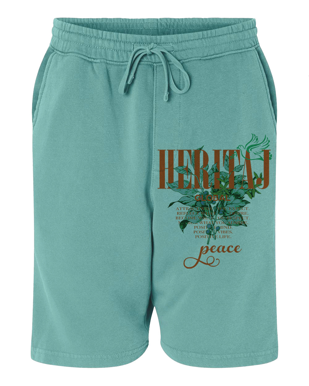 GLOBAL PEACE-(Pigment-Dyed Fleece Shorts)