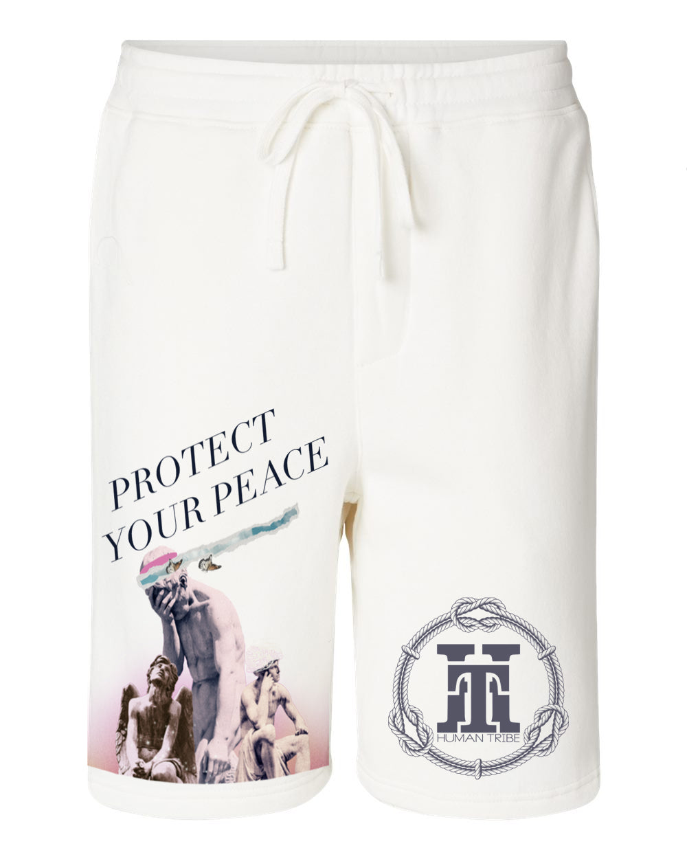 PROTECT YOUR PEACE-(Pigment-Dyed Fleece Shorts)