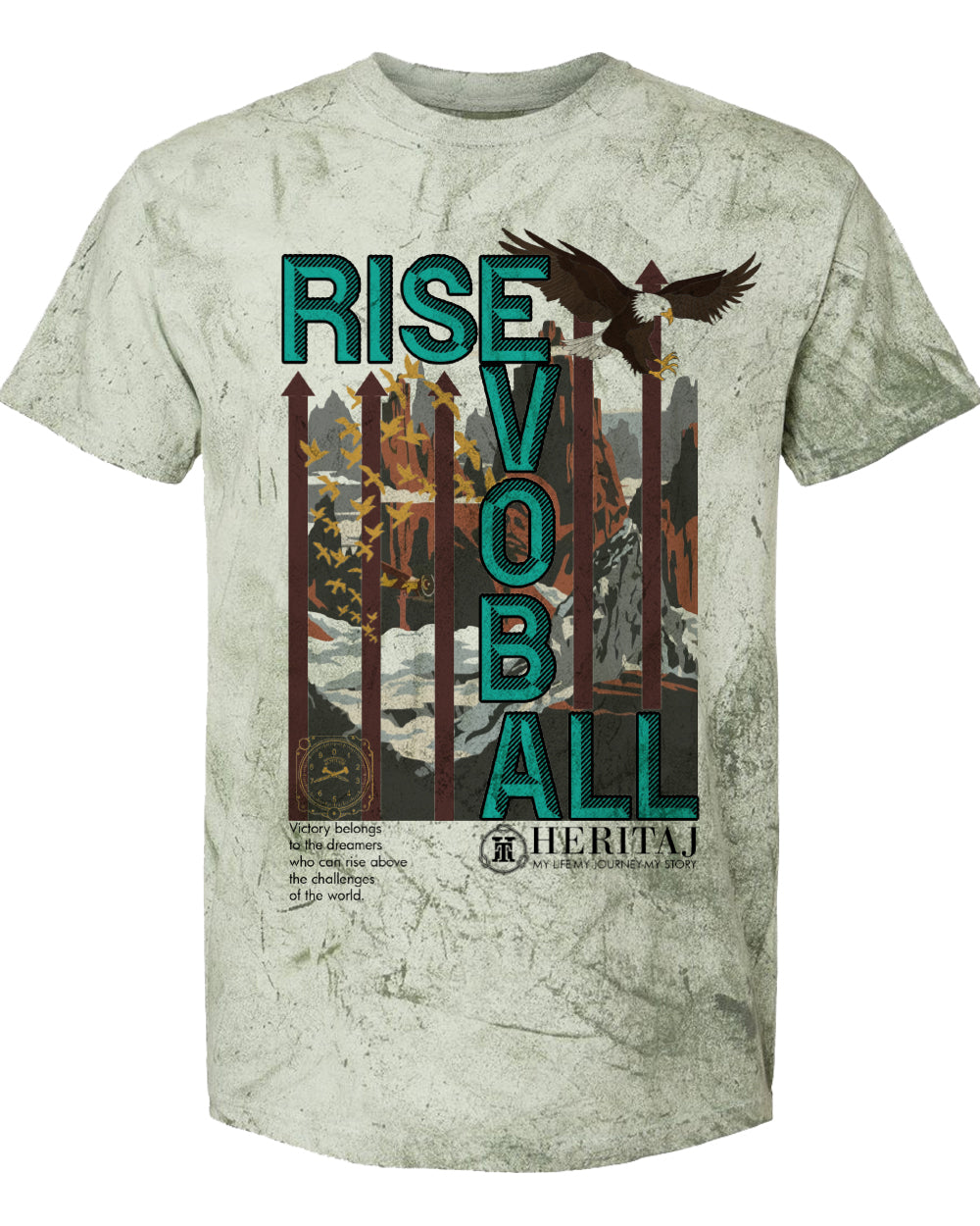 RISE ABOVE ALL- TIE DYE-TEE