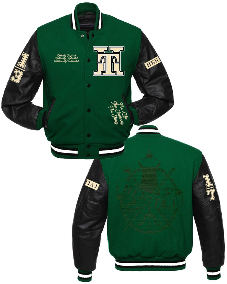 HERITAJ MONOCHROMATIC TAILORED CREST -VARSITY JACKET (UNISEX)