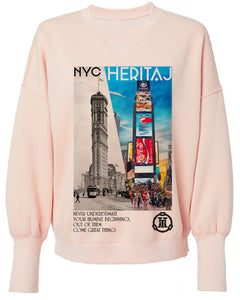 NYC-HUMBLE HERITAJ-SUEDED FLEECE CREWNECK PULLOVER